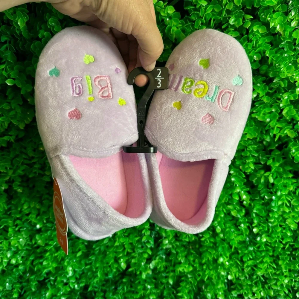 Dream Big Girls Purple Aline Slipper Size 2/3 NEW Wonder Nation